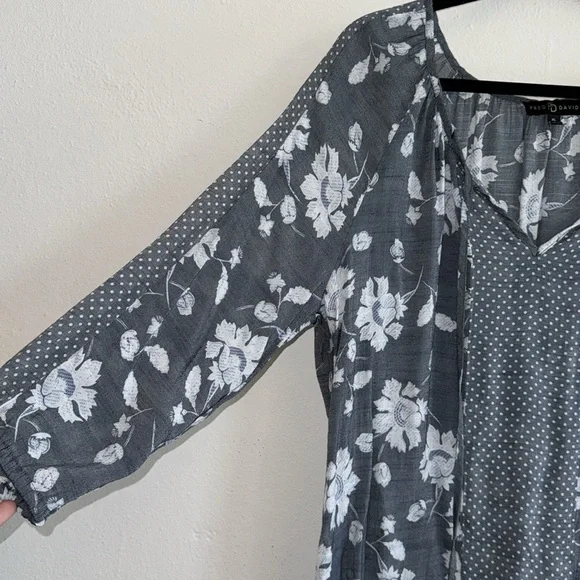 Fred David Floral Peasant Top - Picture 3 of 5